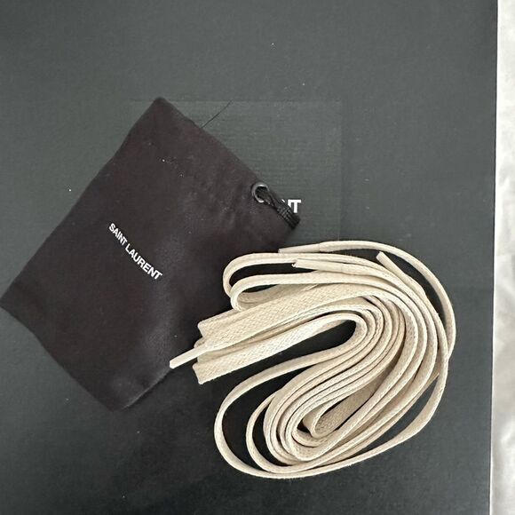 SAINT LAURENT COURT CLASSIC SL/06 EMBROIDERED SNEAKERS IN CANVAS AND LEATHER - Picture 13 of 14